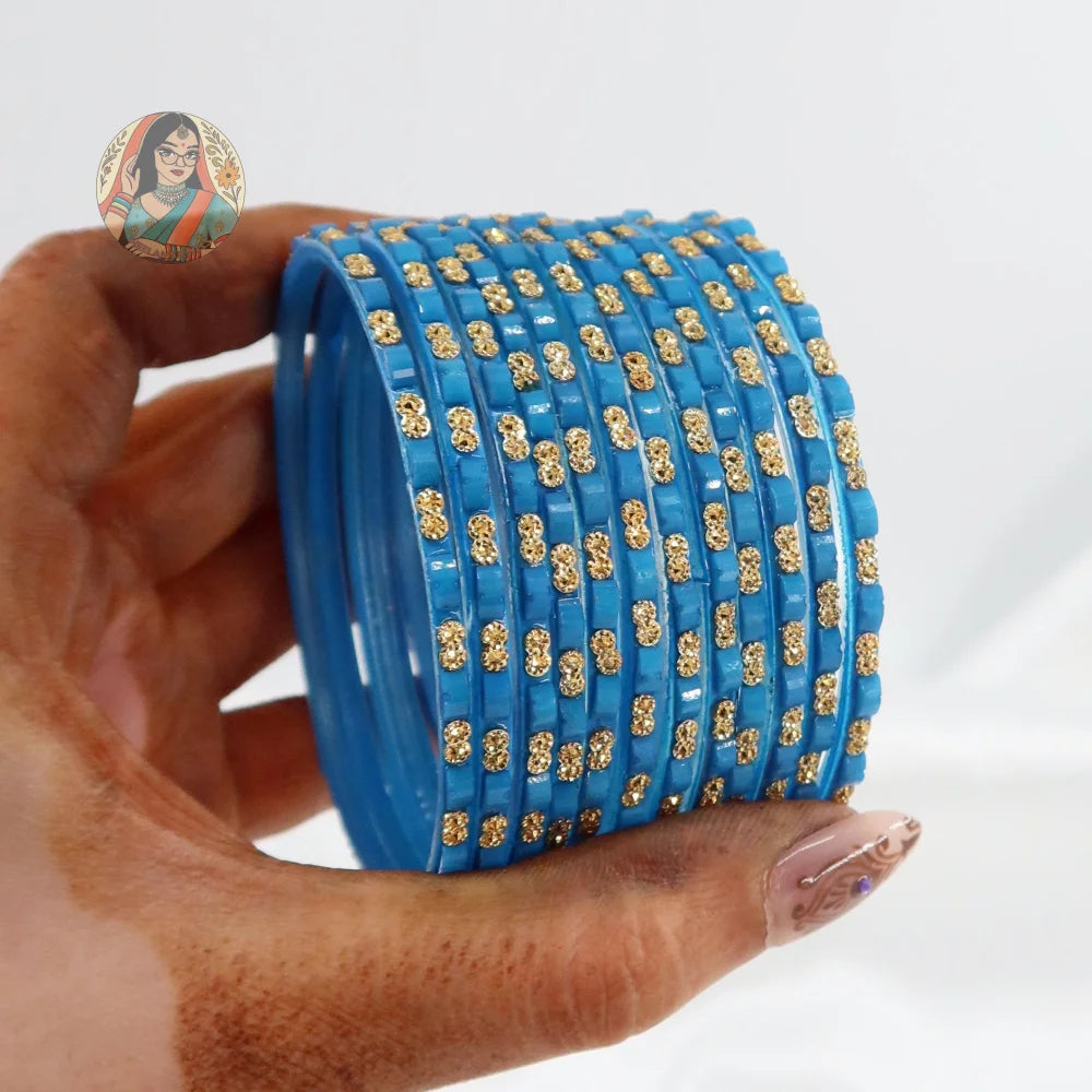 ’Turquoise’ Tara Glass Bangle Set