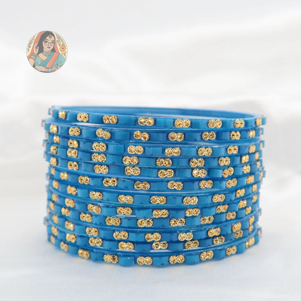 ’Turquoise’ Tara Glass Bangle Set
