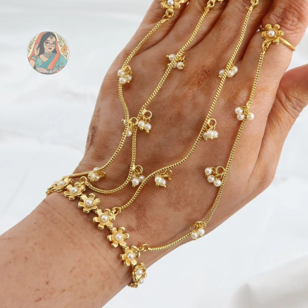 Vaani Gold Pearl Hathphool