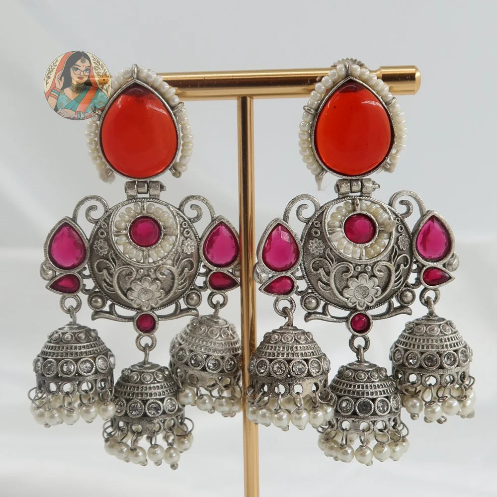 Varsha Silver Earrings - B