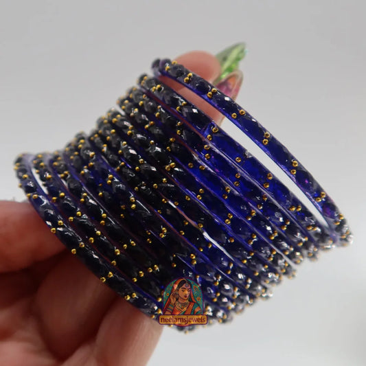’Violet’ Glass Bangle Set