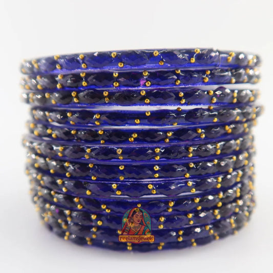 ’Violet’ Glass Bangle Set