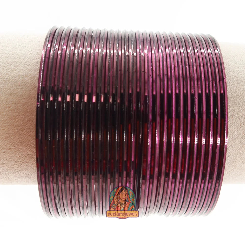 ’Wine’ Metallic Bangle Set