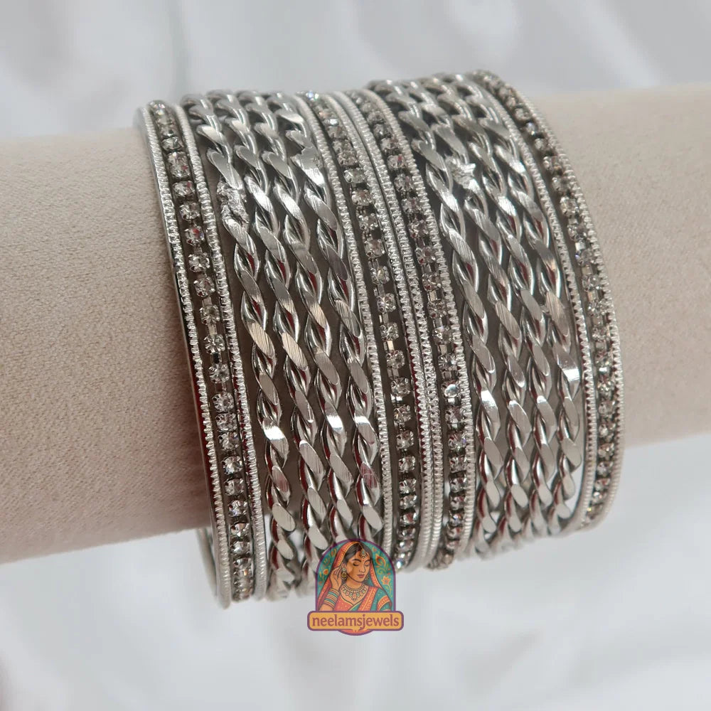 Yasmeen Silver Bangle Set