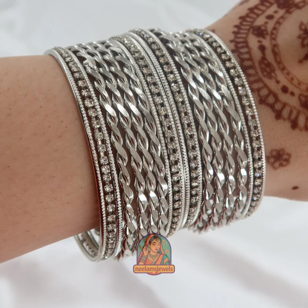 Yasmeen Silver Bangle Set