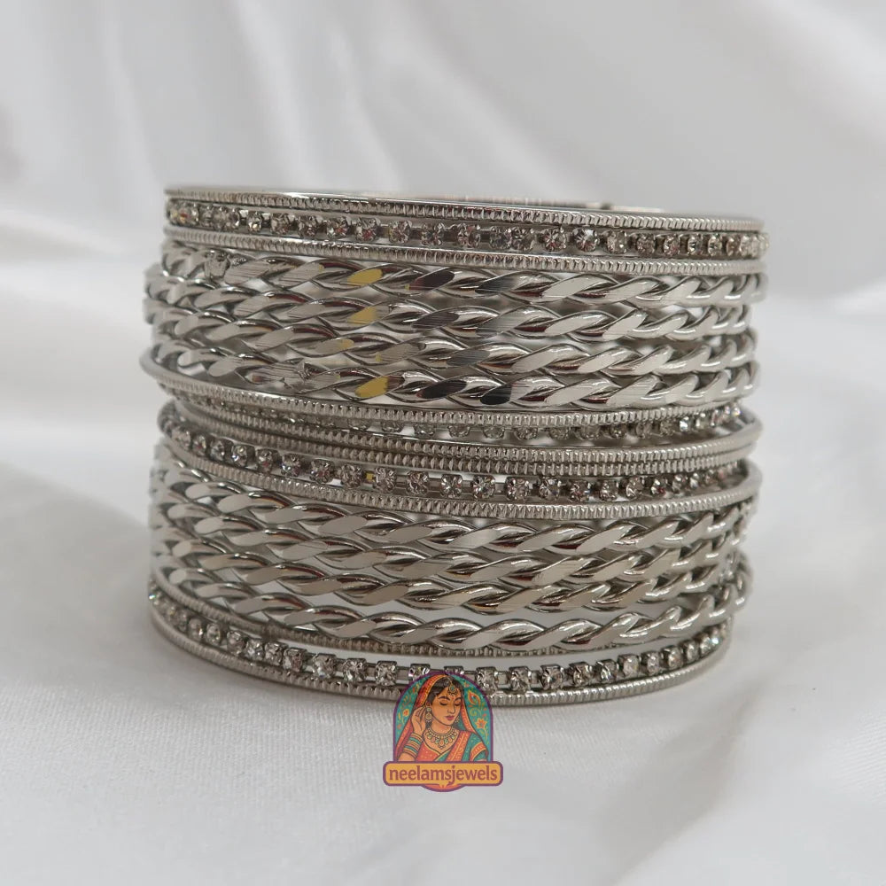 Yasmeen Silver Bangle Set