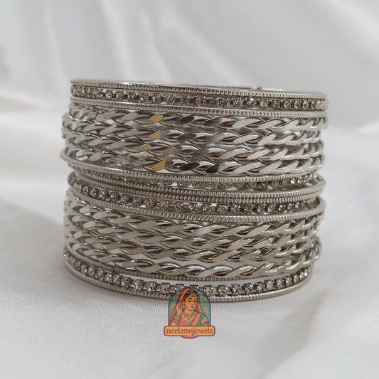 Yasmeen Silver Bangle Set