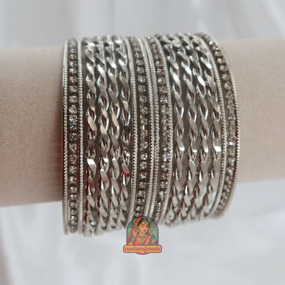 Yasmeen Silver Bangle Set