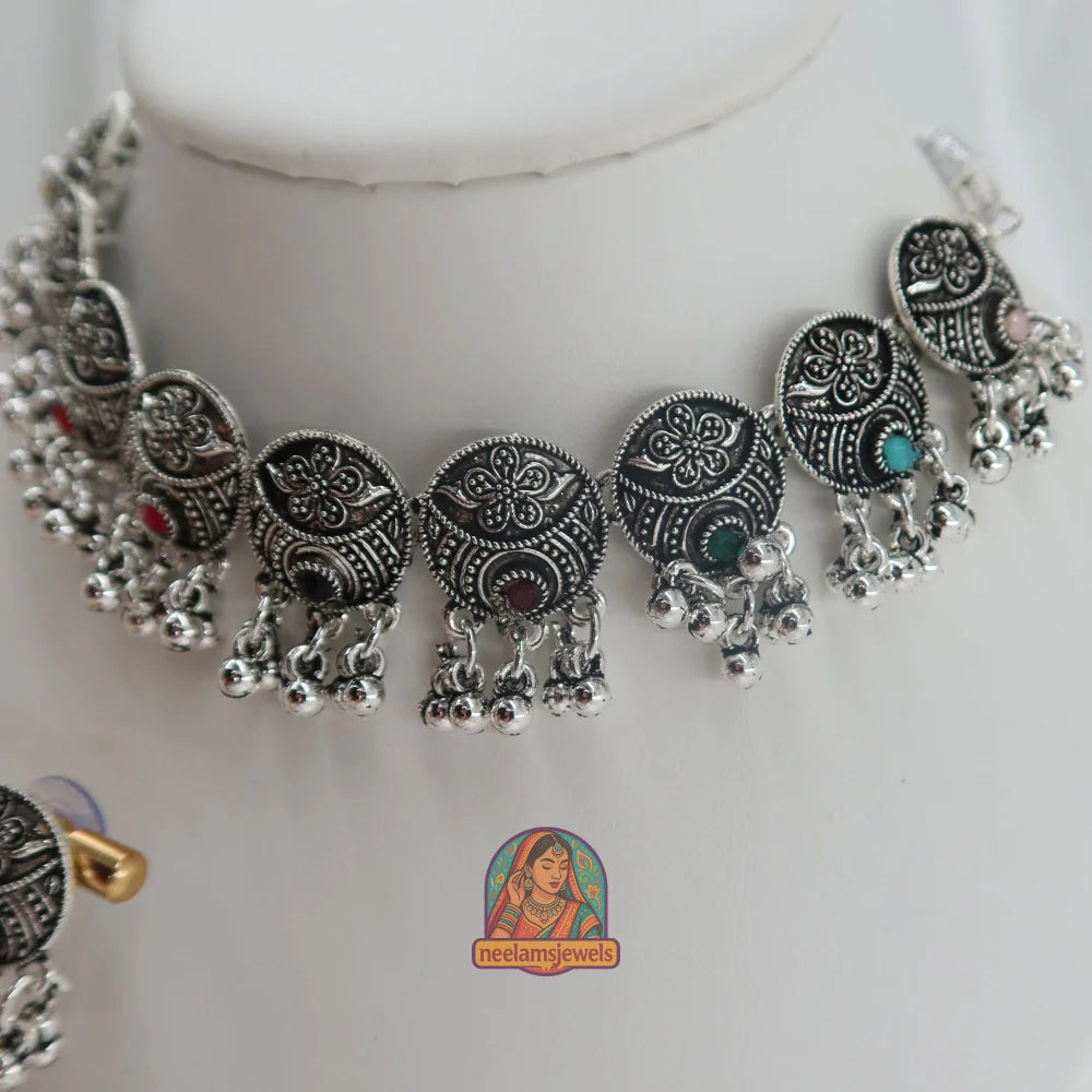 Yasmine Oxidized Necklace