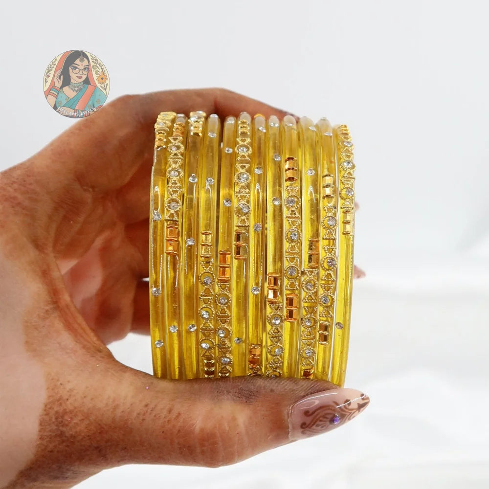 ’Yellow’ Mehwish Glass Bangle Set