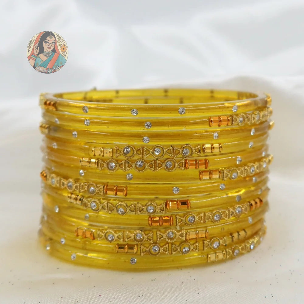 ’Yellow’ Mehwish Glass Bangle Set