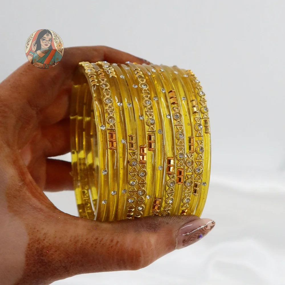’Yellow’ Mehwish Glass Bangle Set