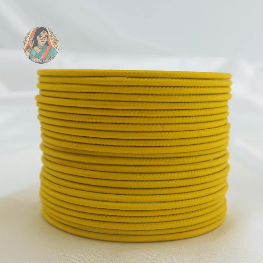 ’Yellow’ Plain Matte Bangle Set