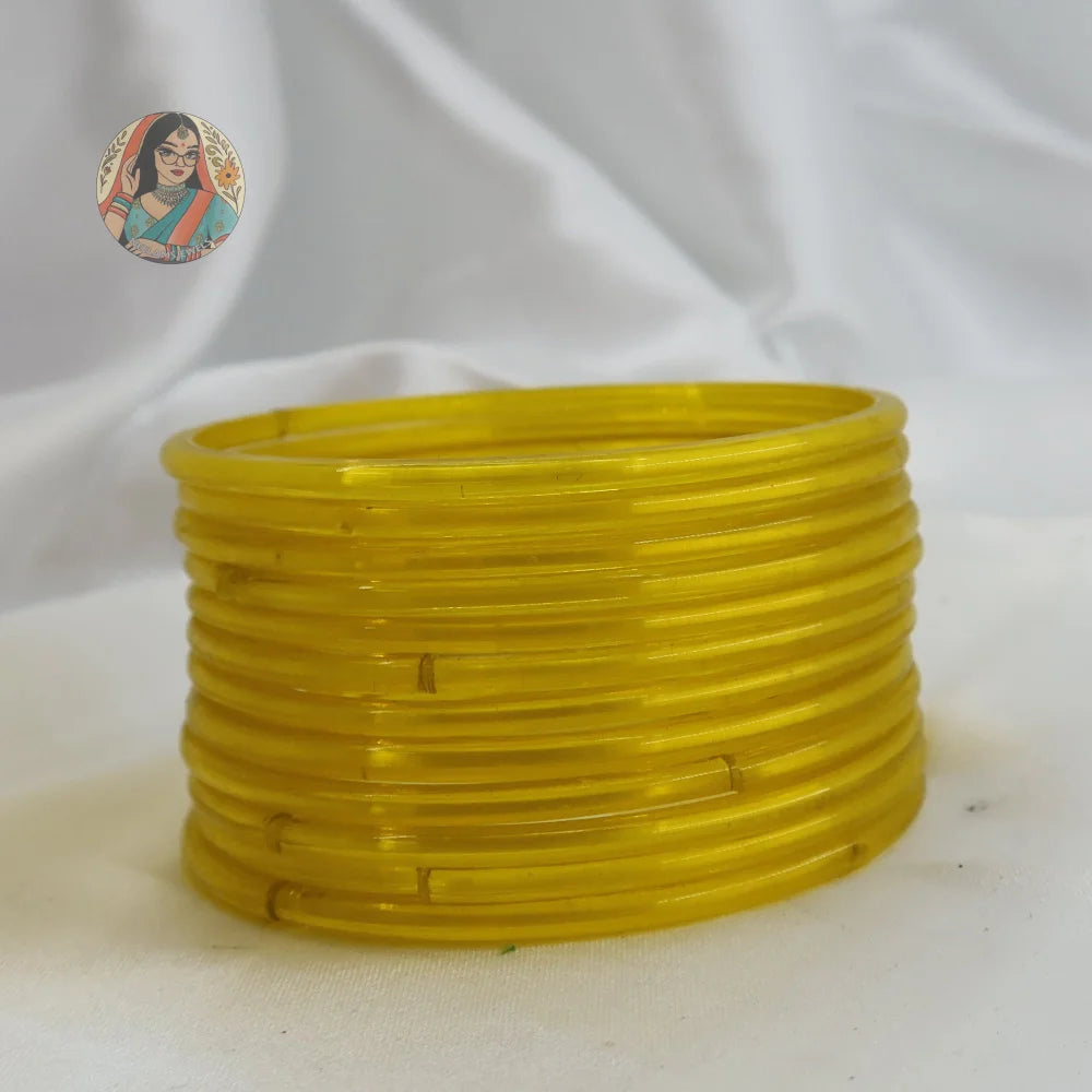 ’Yellow’ Rang Pakka Glass Bangle Set