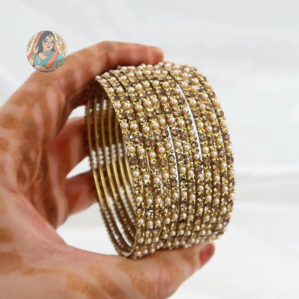 Zahra Gold Accent Bangles