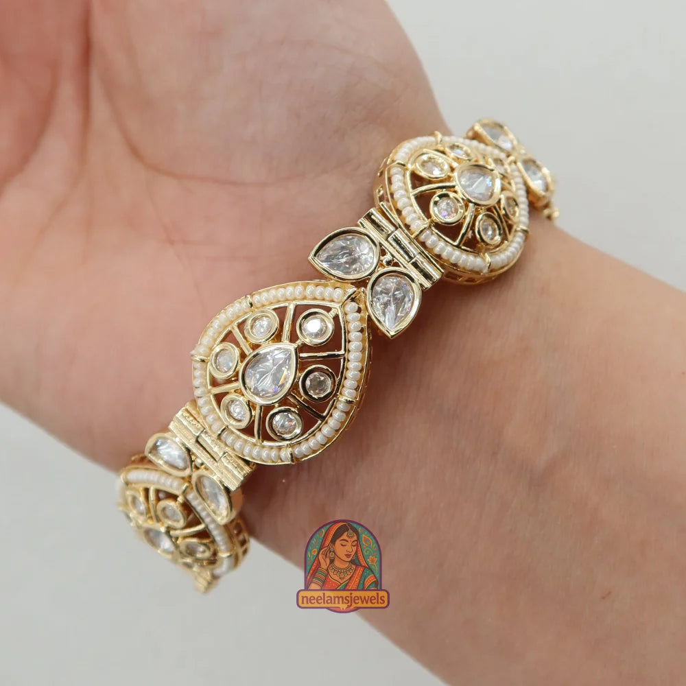 Zariya Teardrop Polki Bracelet