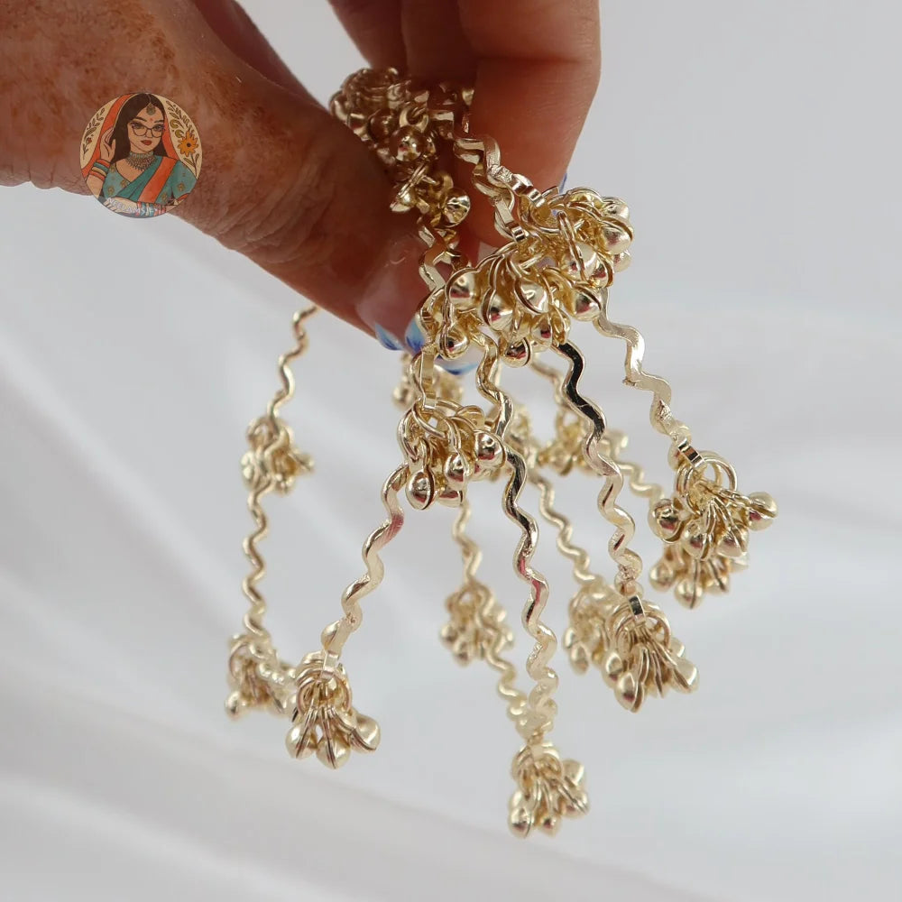 Zig-Zag Ghungroo Mini Bangle Set