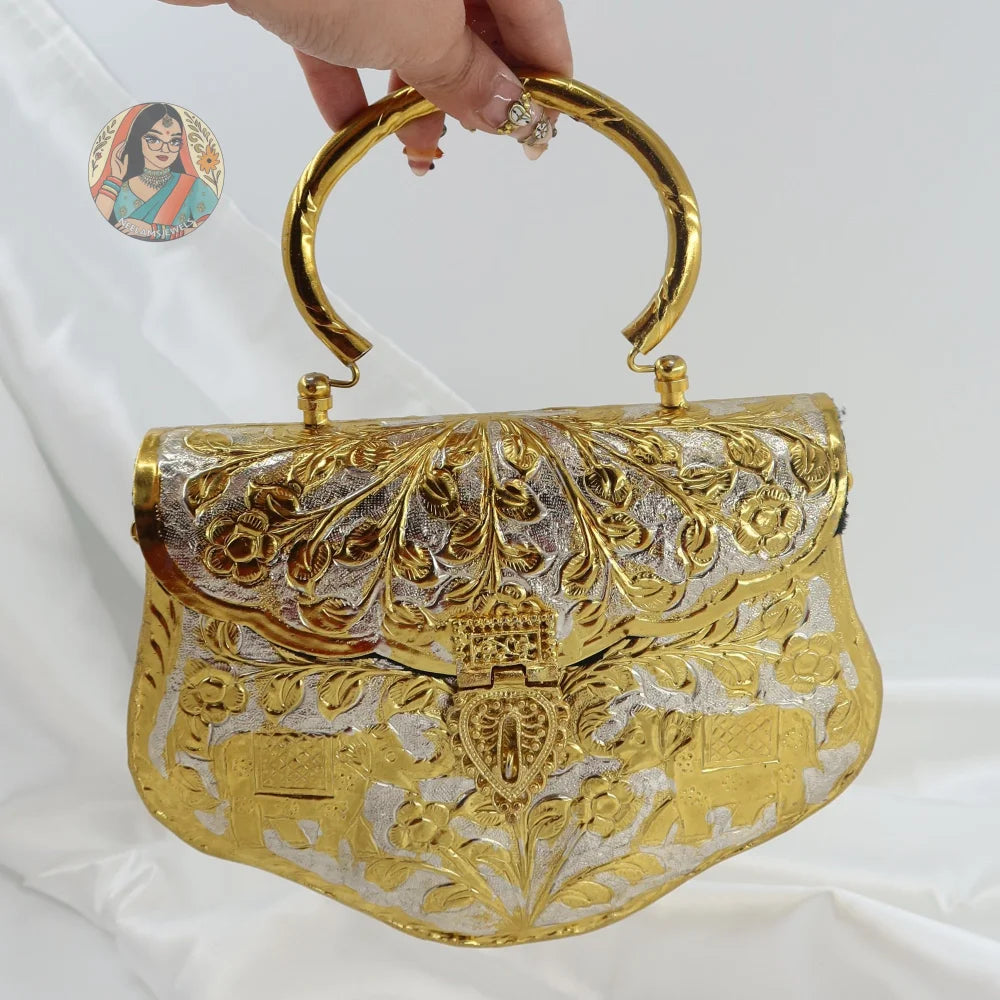 Zoha - Dual Tone Metal Handbag