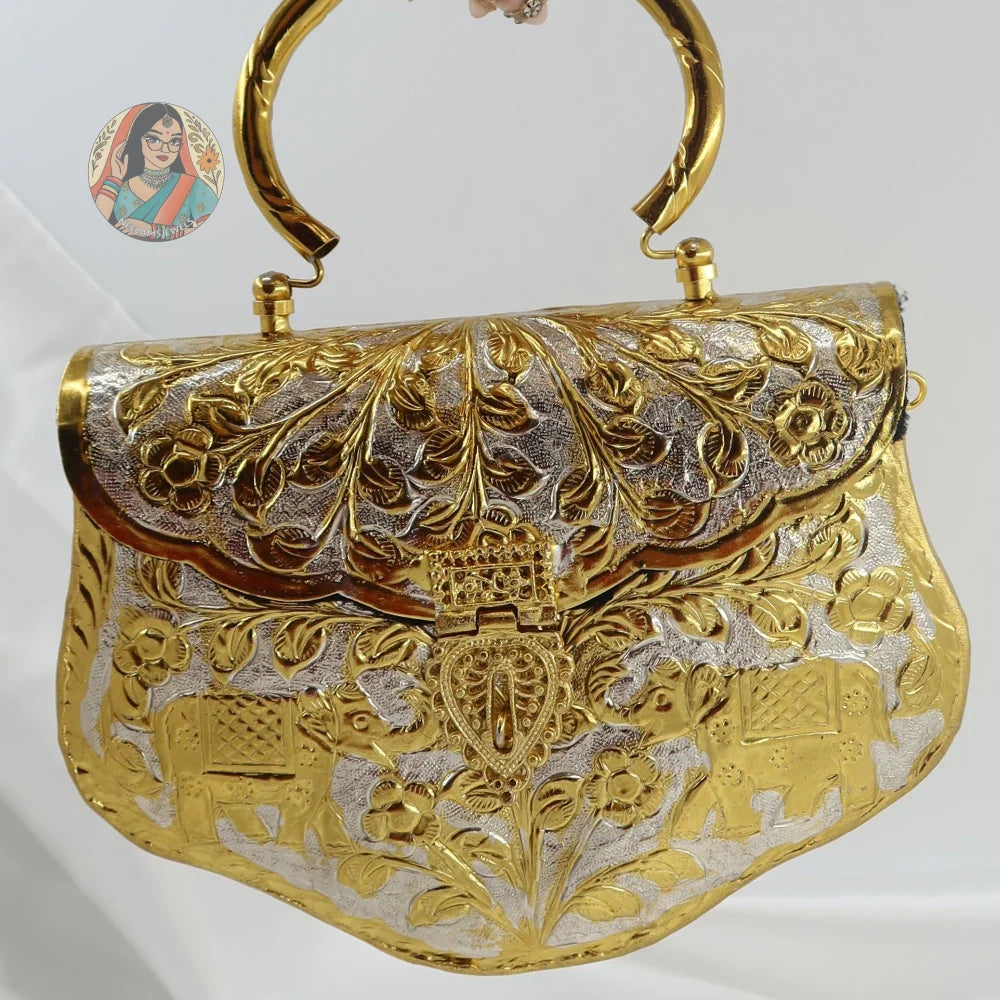 Zoha - Dual Tone Metal Handbag