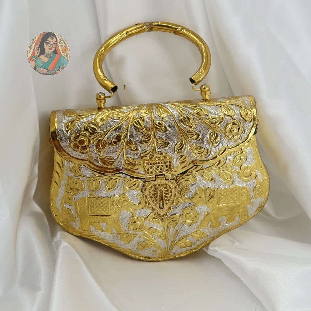Zoha - Dual Tone Metal Handbag