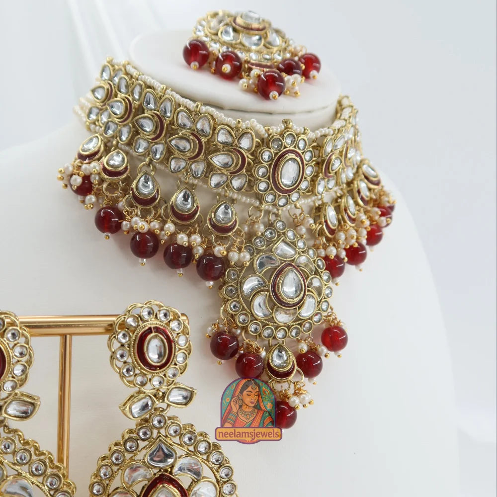 Zohra Choker Set (Maroon)