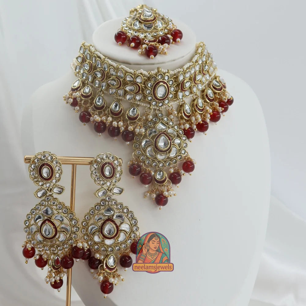 Zohra Choker Set (Maroon)