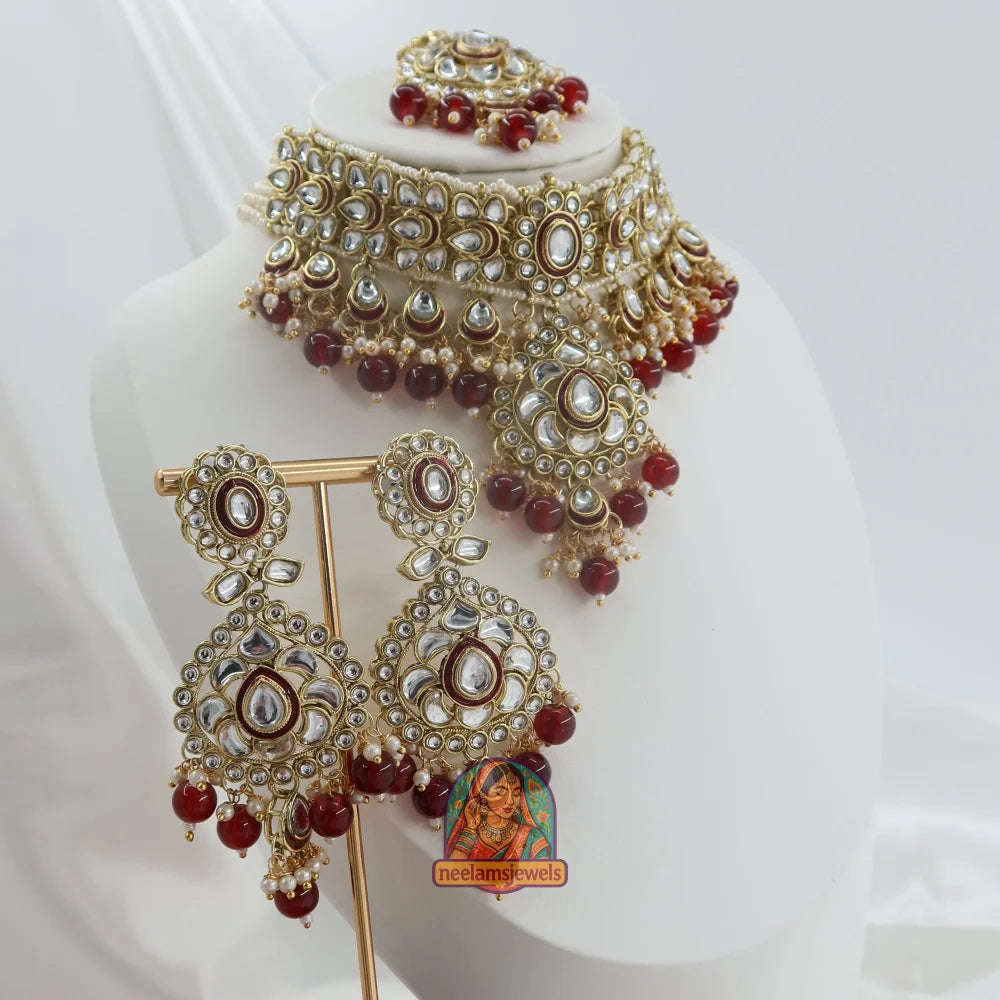 Zohra Choker Set (Maroon)