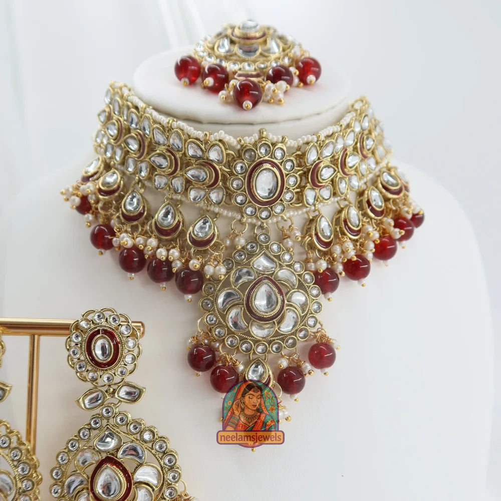 Zohra Choker Set (Maroon)
