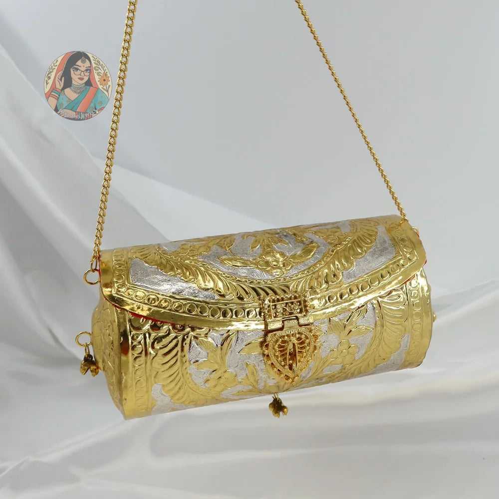 Zoya - Capsule Metal Handbag - Dual-Tone