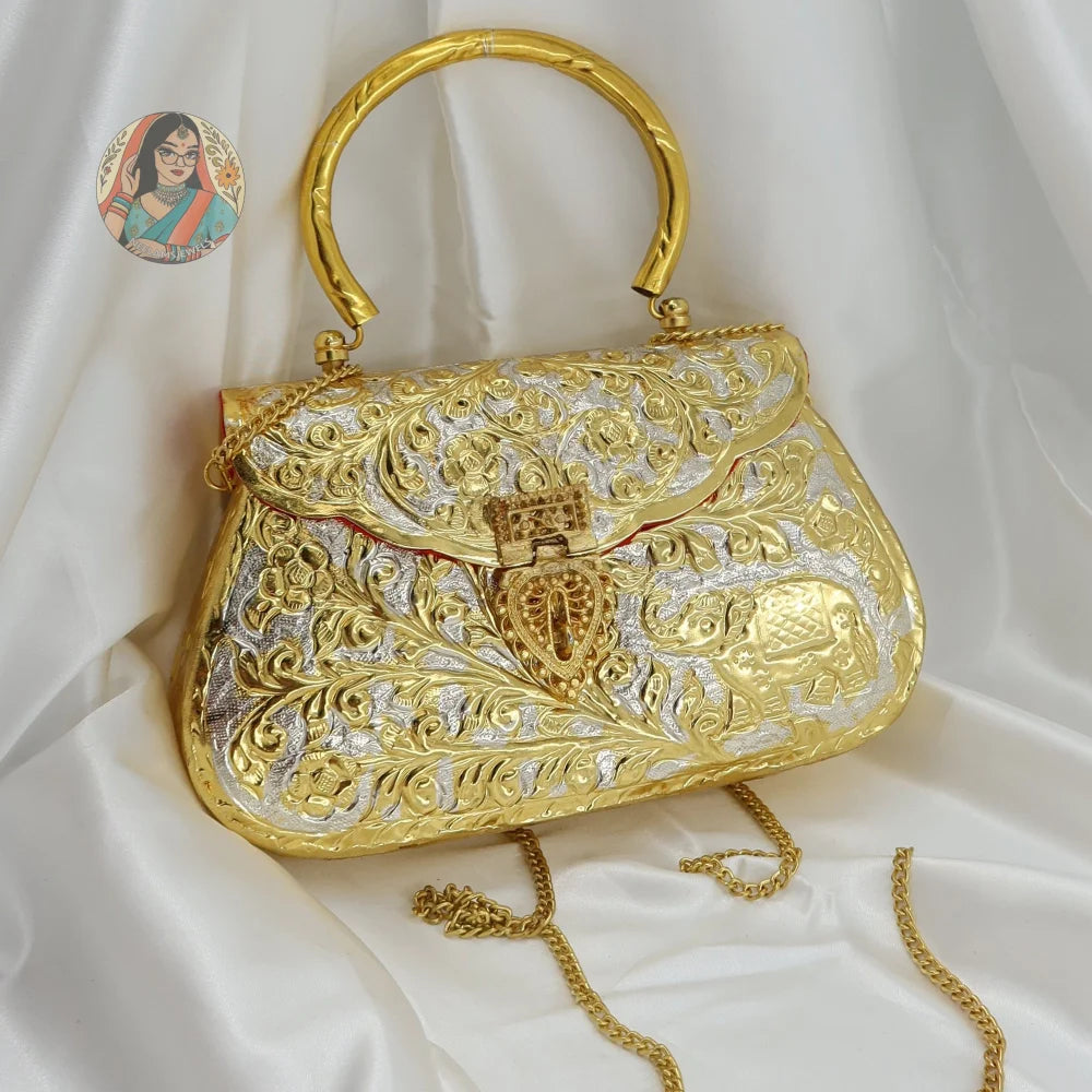 Zunaira - Metal Handbag - Dual-Tone